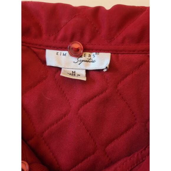 KIM ROGERS Signature Women's Red Full Zip Quilted Vest Size M - Picture 2 of 5
